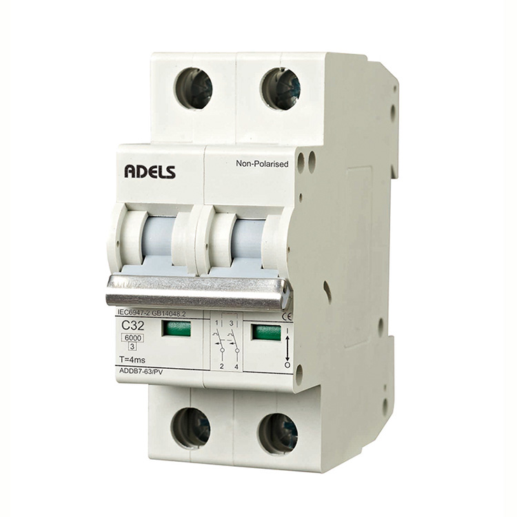 Itilize nan Pv Solè Power System Nonpolarity DC Mini Circuit Breaker