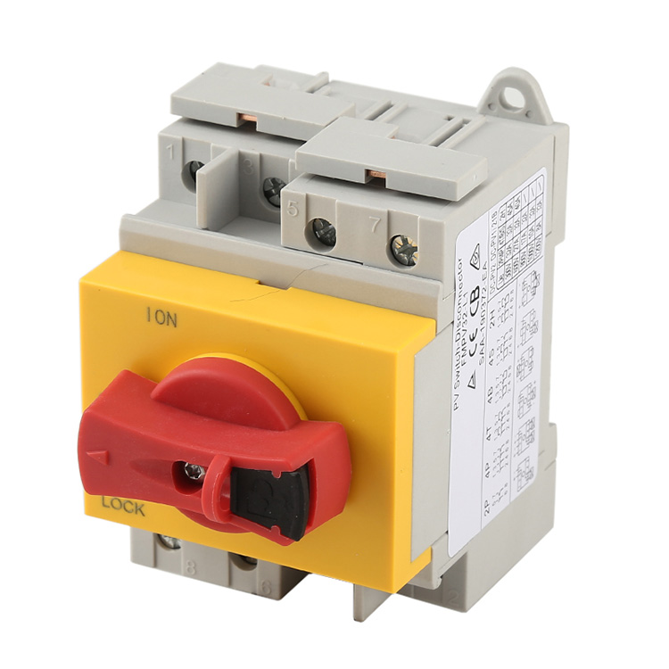 Din Rail monte DC izolatè dekonekte switch pou solè Pv