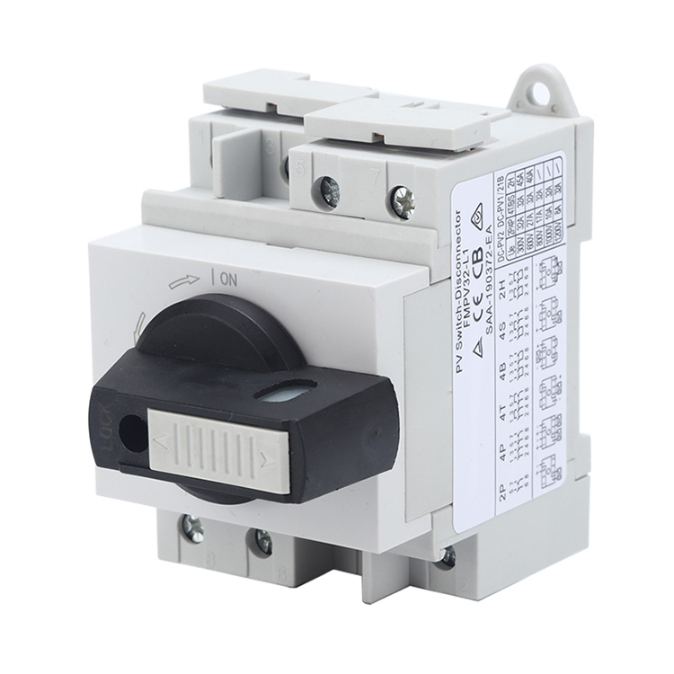 Din Rail monte Padlockable DC izolan switch